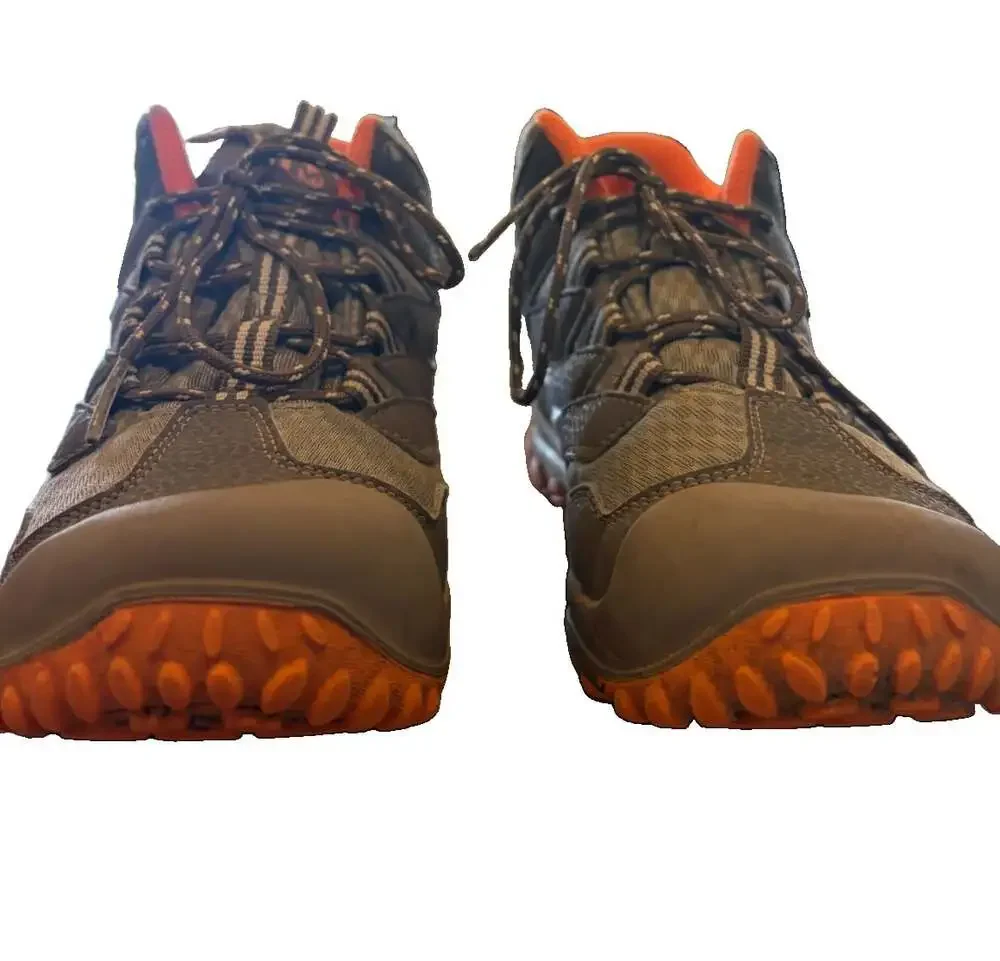Merrell Chameleon 7 Access Mid Weatherproof Hiking Boot Sz 3.5M Grey/Orange